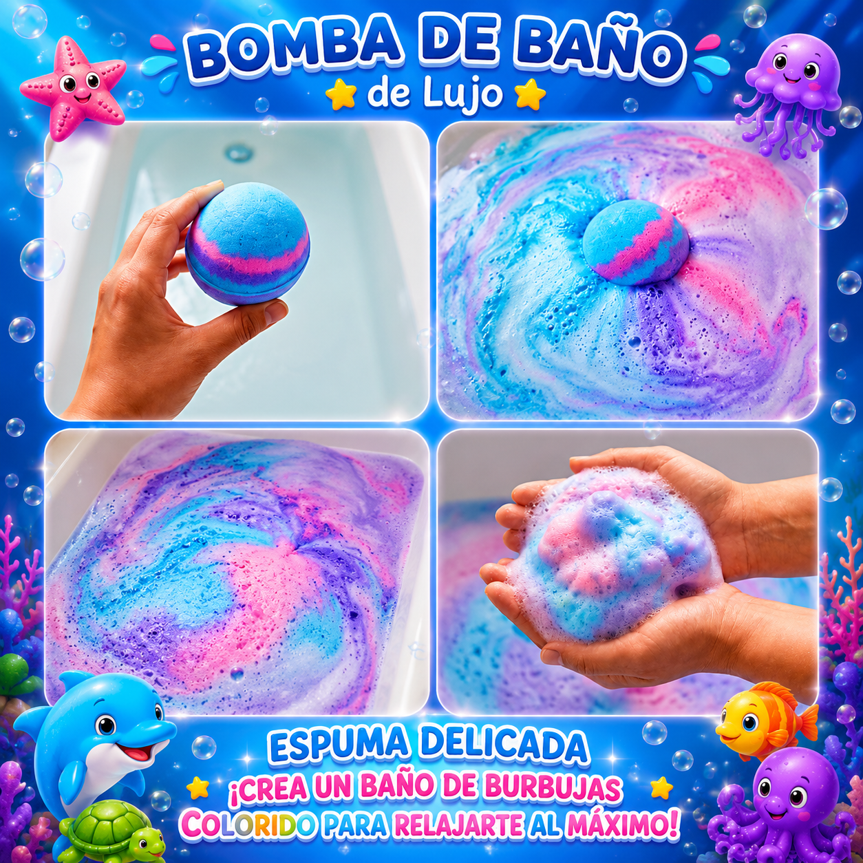 12 PCS – Bombas de baño para niños con juguete sorpresa Magicpop + Toalla de regalo