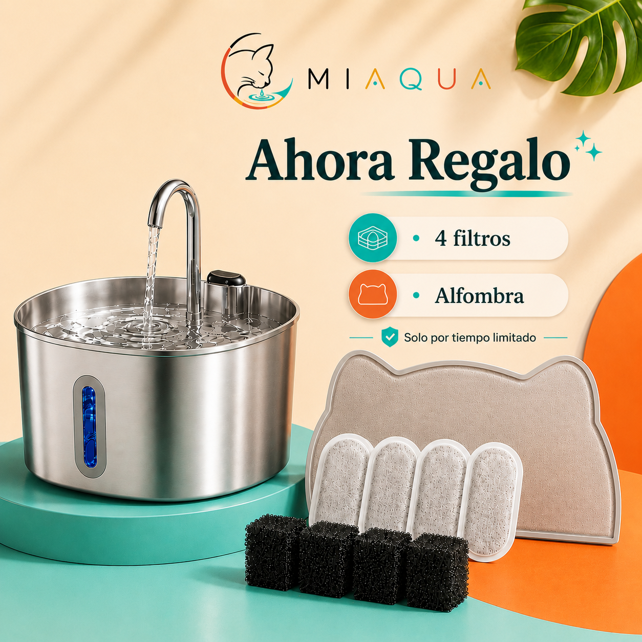 Fuente de Acero Inoxidable-MiAqua.